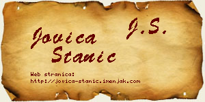 Jovica Stanić vizit kartica